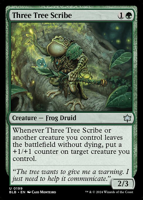 Bloomburrow - 199 - Three Tree Scribe - Uncommon