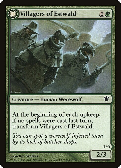 Innistrad - 209 - Villagers of Estwald // Howlpack of Estwald - Common