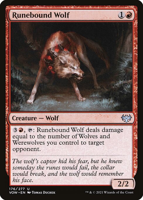 Innistrad: Crimson Vow - 176 - Runebound Wolf - Uncommon