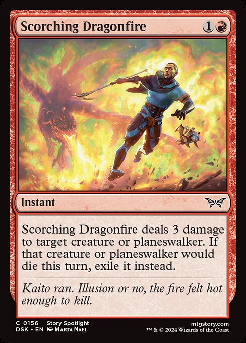 Duskmourn: House of Horror - 156 - Scorching Dragonfire - Common