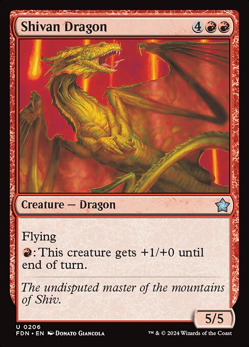 Foundations - 206 - Shivan Dragon - Uncommon