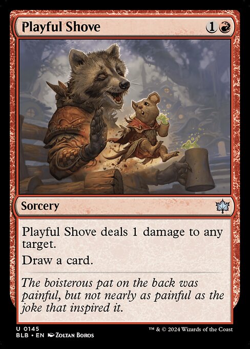 Bloomburrow - 145 - Playful Shove - Uncommon