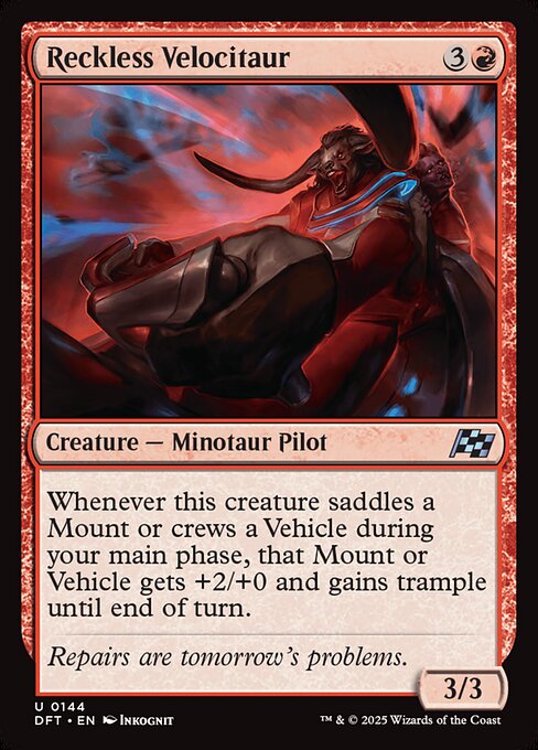 Aetherdrift - 144 - Reckless Velocitaur - Uncommon