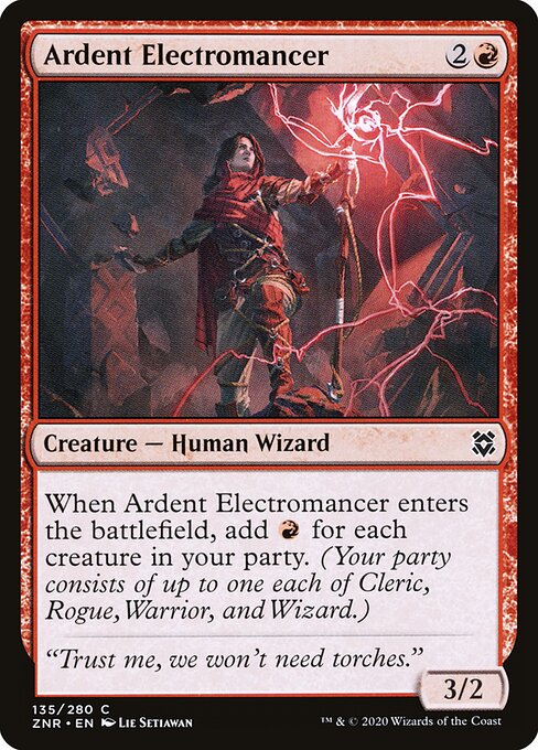 Zendikar Rising - 135 - Ardent Electromancer - Common