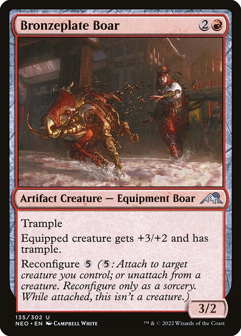 Kamigawa: Neon Dynasty - 135 - Bronzeplate Boar - Uncommon