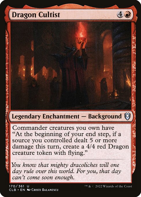 Commander Legends: Battle for Baldur's Gate - 170 - Dragon Cultist - Uncommon