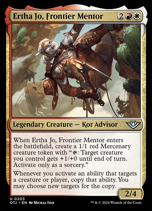 Outlaws of Thunder Junction - 203 - Ertha Jo, Frontier Mentor - Uncommon