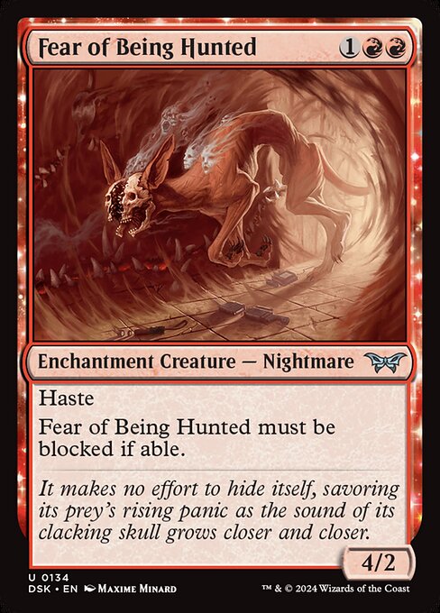Duskmourn: House of Horror - 134 - Fear of Being Hunted - Uncommon
