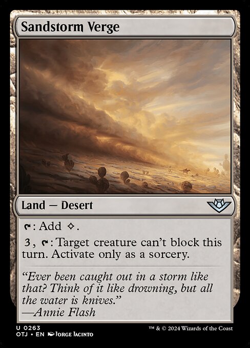 Outlaws of Thunder Junction - 263 - Sandstorm Verge - Uncommon