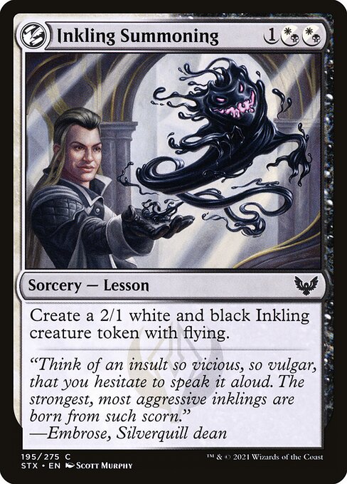 Strixhaven: School of Mages - 195 - Inkling Summoning - Common