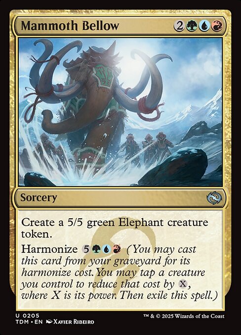 Tarkir: Dragonstorm - 205 - Mammoth Bellow - Uncommon