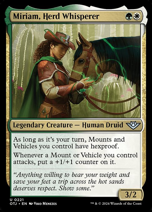 Outlaws of Thunder Junction - 221 - Miriam, Herd Whisperer - Uncommon