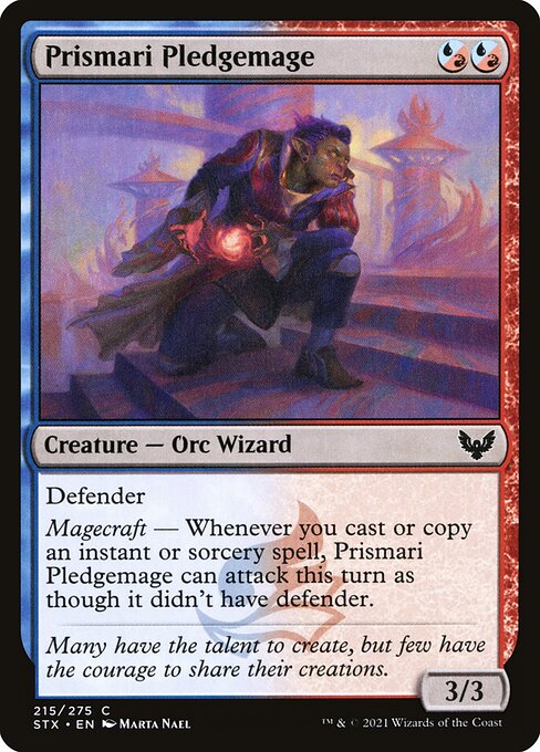 Strixhaven: School of Mages - 215 - Prismari Pledgemage - Common