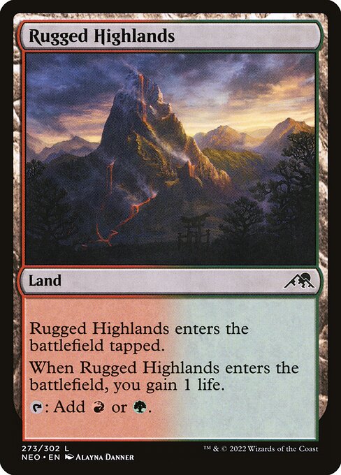 Kamigawa: Neon Dynasty - 273 - Rugged Highlands - Common