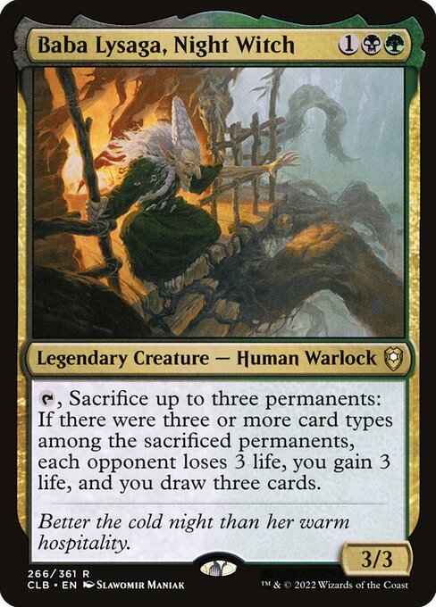Commander Legends: Battle for Baldur's Gate - 266 - Baba Lysaga, Night Witch - Rare