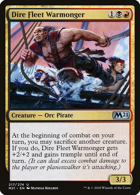 Core Set 2021 - 217 - Dire Fleet Warmonger - Uncommon