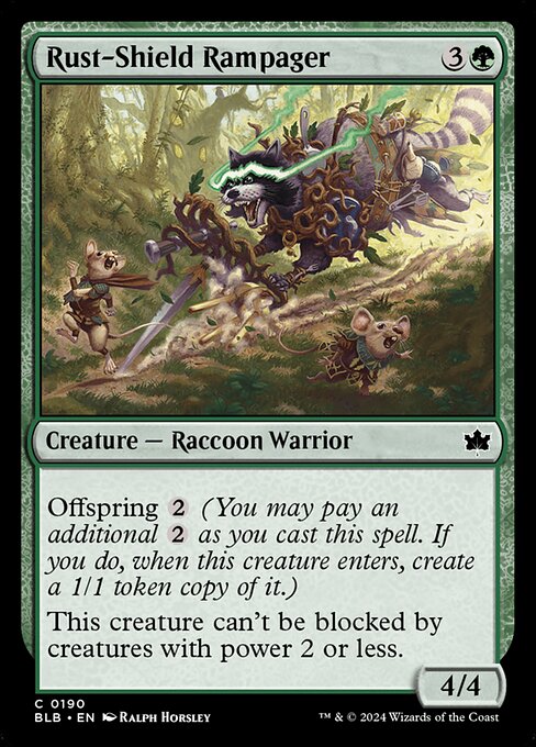 Bloomburrow - 190 - Rust-Shield Rampager - Common