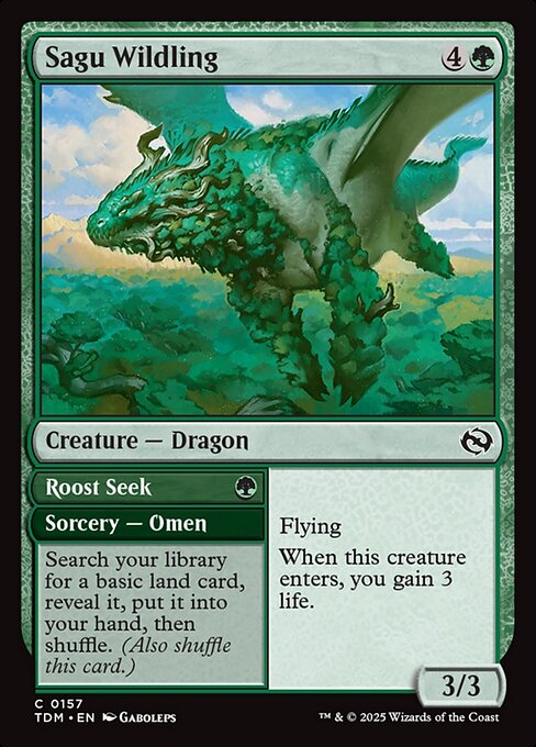 Tarkir: Dragonstorm - 157 - Sagu Wildling // Roost Seek - Common