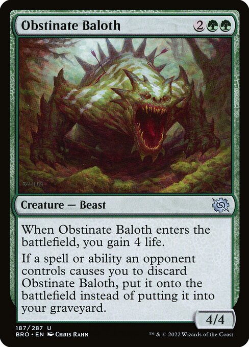 The Brothers' War - 187 - Obstinate Baloth - Uncommon
