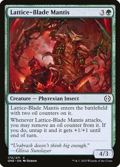 Phyrexia: All Will Be One - 173 - Lattice-Blade Mantis - Common