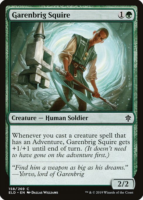 Throne of Eldraine - 158 - Garenbrig Squire - Common