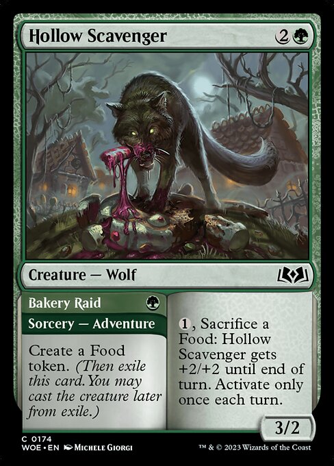Wilds of Eldraine - 174 - Hollow Scavenger // Bakery Raid - Common
