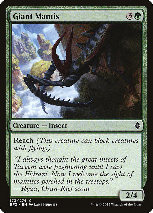 Battle for Zendikar - 173 - Giant Mantis - Common