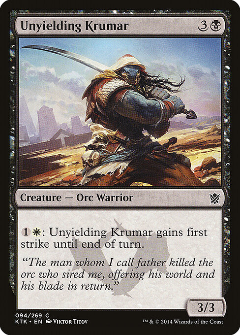 Khans of Tarkir - 94 - Unyielding Krumar - Common