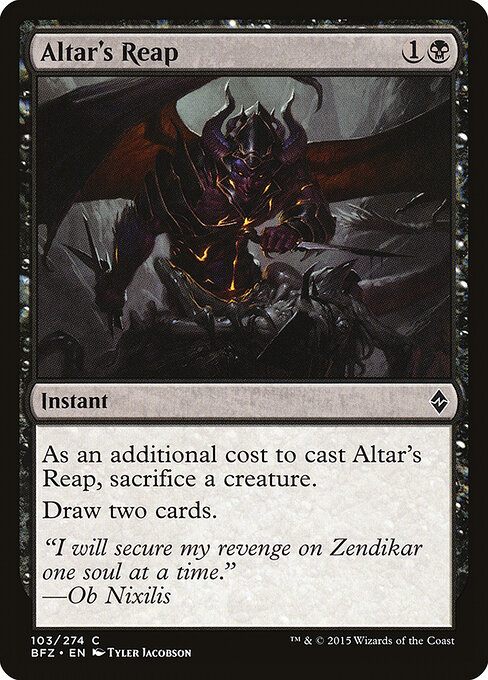 Battle for Zendikar - 103 - Altar's Reap - Common