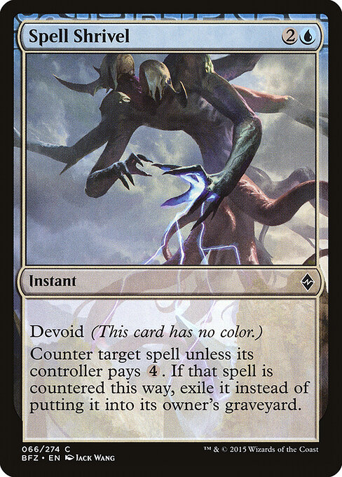 Battle for Zendikar - 66 - Spell Shrivel - Common