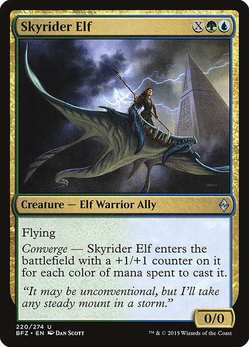 Battle for Zendikar - 220 - Skyrider Elf - Uncommon