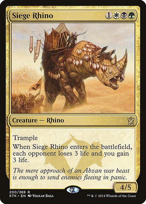 Khans of Tarkir - 200 - Siege Rhino - Rare