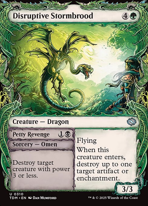 Tarkir: Dragonstorm - 310 - Disruptive Stormbrood // Petty Revenge - Uncommon