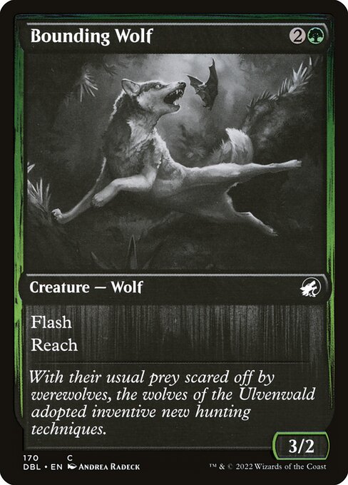Innistrad: Double Feature - 170 - Bounding Wolf - Common