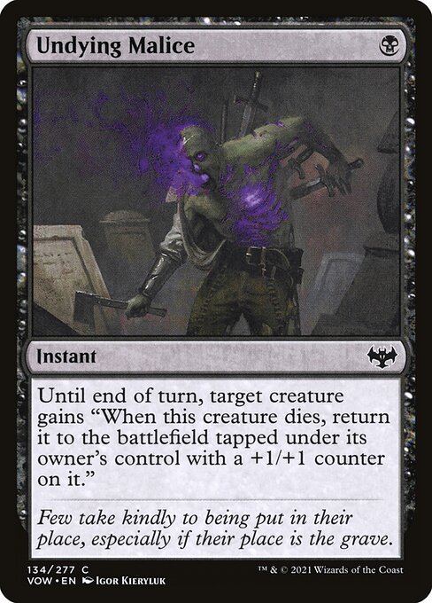 Innistrad: Crimson Vow - 134 - Undying Malice - Common