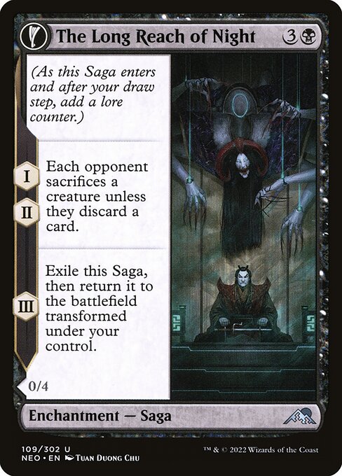 Kamigawa: Neon Dynasty - 109 - The Long Reach of Night // Animus of Night's Reach - Uncommon