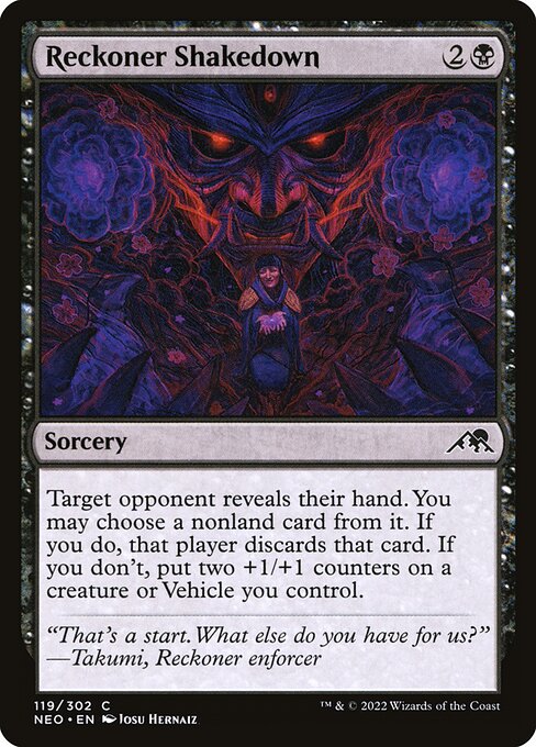 Kamigawa: Neon Dynasty - 119 - Reckoner Shakedown - Common