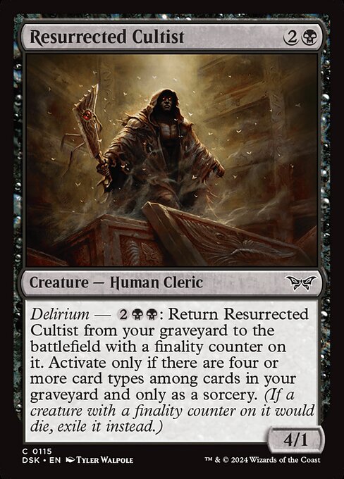 Duskmourn: House of Horror - 115 - Resurrected Cultist - Common