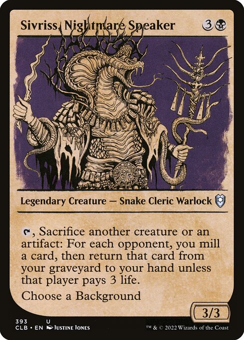 Commander Legends: Battle for Baldur's Gate - 393 - Sivriss, Nightmare Speaker - Uncommon