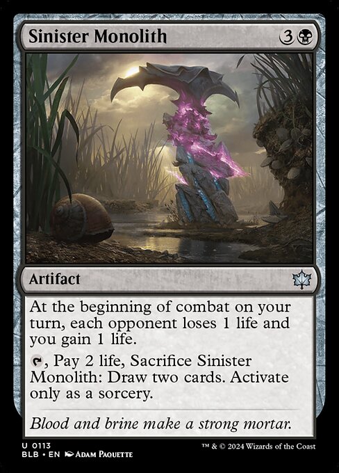 Bloomburrow - 113 - Sinister Monolith - Uncommon