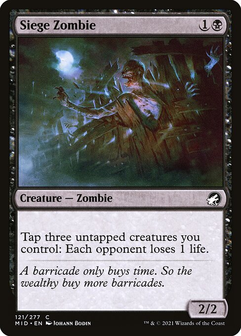 Innistrad: Midnight Hunt - 121 - Siege Zombie - Common