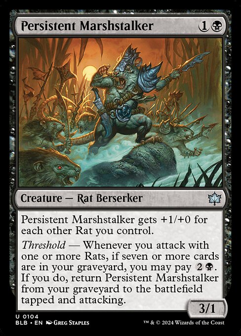 Bloomburrow - 104 - Persistent Marshstalker - Uncommon