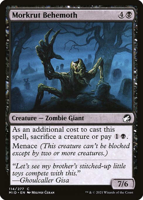 Innistrad: Midnight Hunt - 114 - Morkrut Behemoth - Common