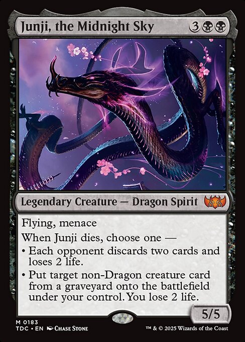 Tarkir: Dragonstorm Commander - 183 - Junji, the Midnight Sky - Mythic