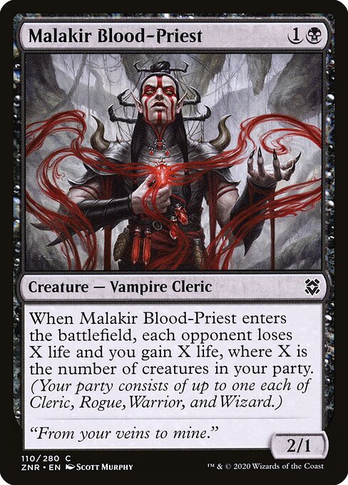 Zendikar Rising - 110 - Malakir Blood-Priest - Common