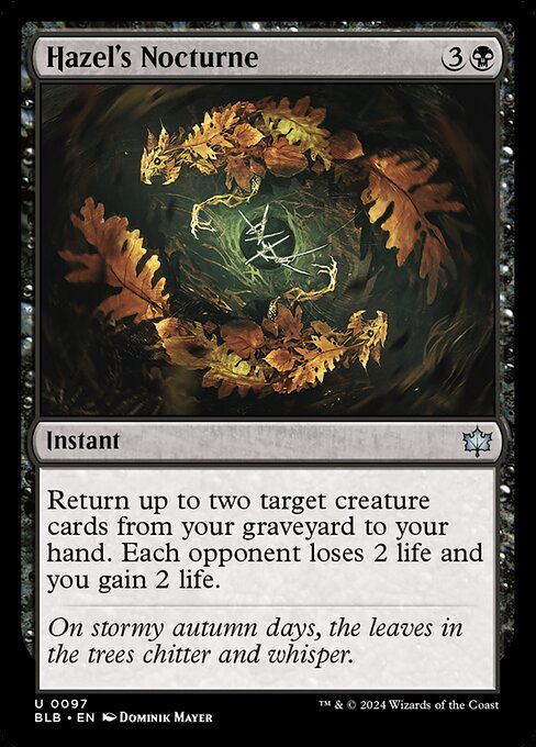 Bloomburrow - 97 - Hazel's Nocturne - Uncommon