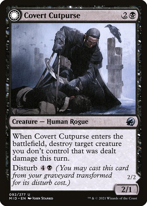 Innistrad: Midnight Hunt - 92 - Covert Cutpurse // Covetous Geist - Uncommon