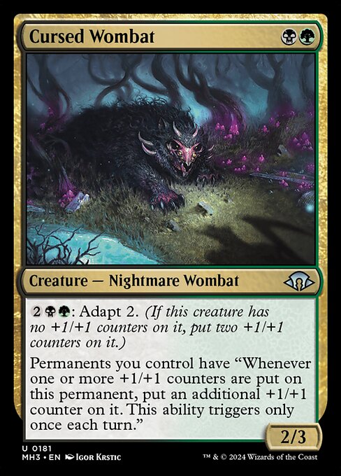 Modern Horizons 3 - 181 - Cursed Wombat - Uncommon
