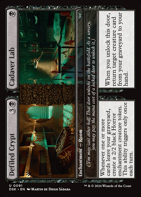Duskmourn: House of Horror - 91 - Defiled Crypt // Cadaver Lab - Uncommon