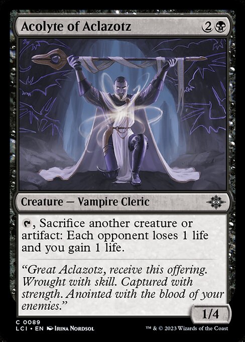 The Lost Caverns of Ixalan - 89 - Acolyte of Aclazotz - Common